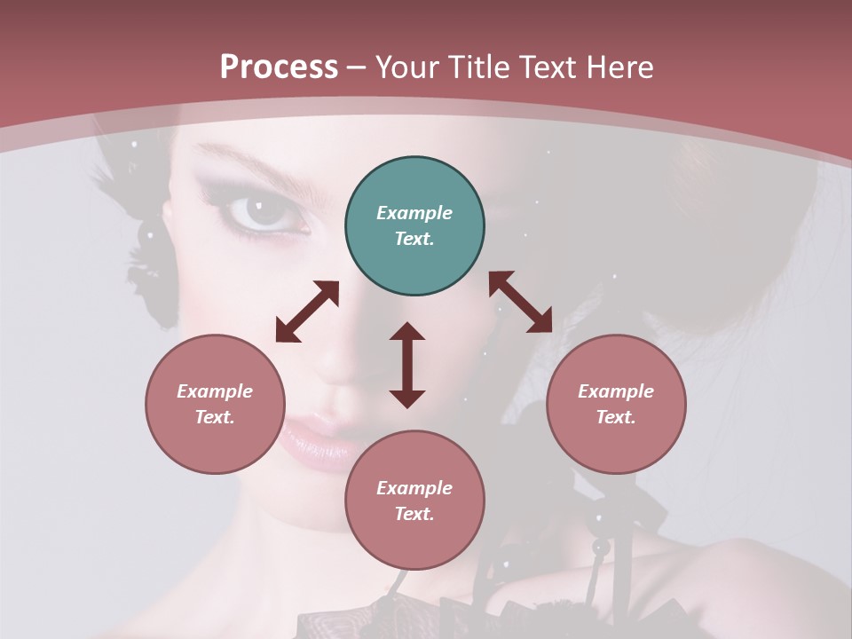 A Woman In A Black Dress With A Bow In Her Hair PowerPoint Template