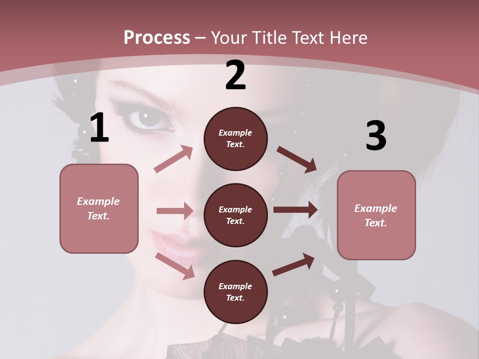 A Woman In A Black Dress With A Bow In Her Hair PowerPoint Template