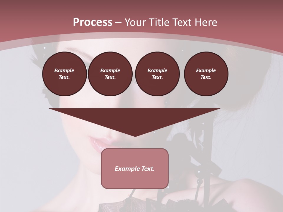 A Woman In A Black Dress With A Bow In Her Hair PowerPoint Template