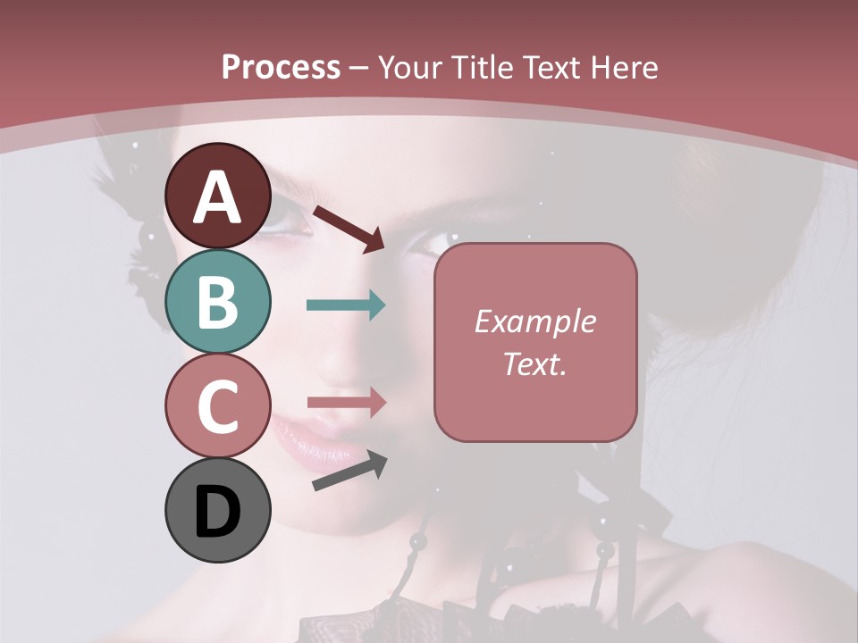 A Woman In A Black Dress With A Bow In Her Hair PowerPoint Template