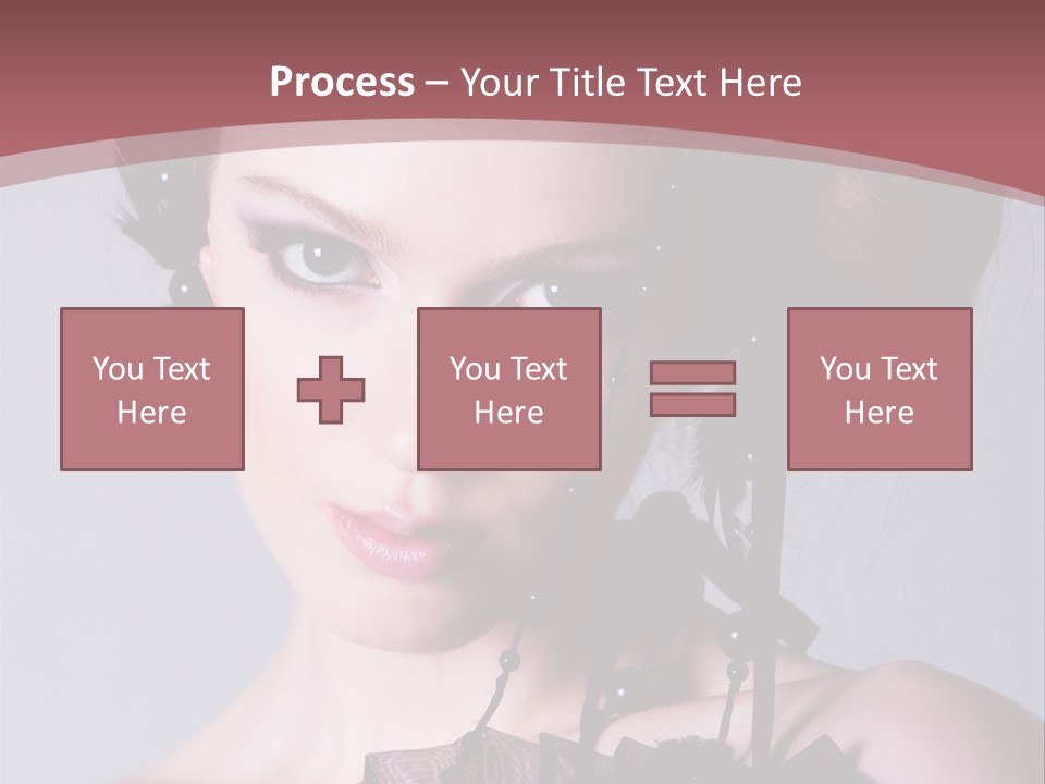 A Woman In A Black Dress With A Bow In Her Hair PowerPoint Template