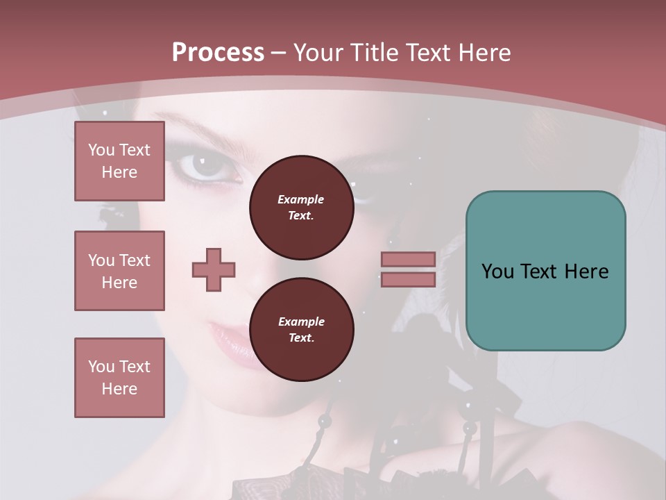 A Woman In A Black Dress With A Bow In Her Hair PowerPoint Template