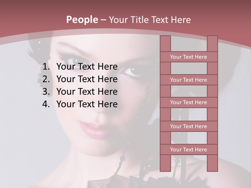 A Woman In A Black Dress With A Bow In Her Hair PowerPoint Template