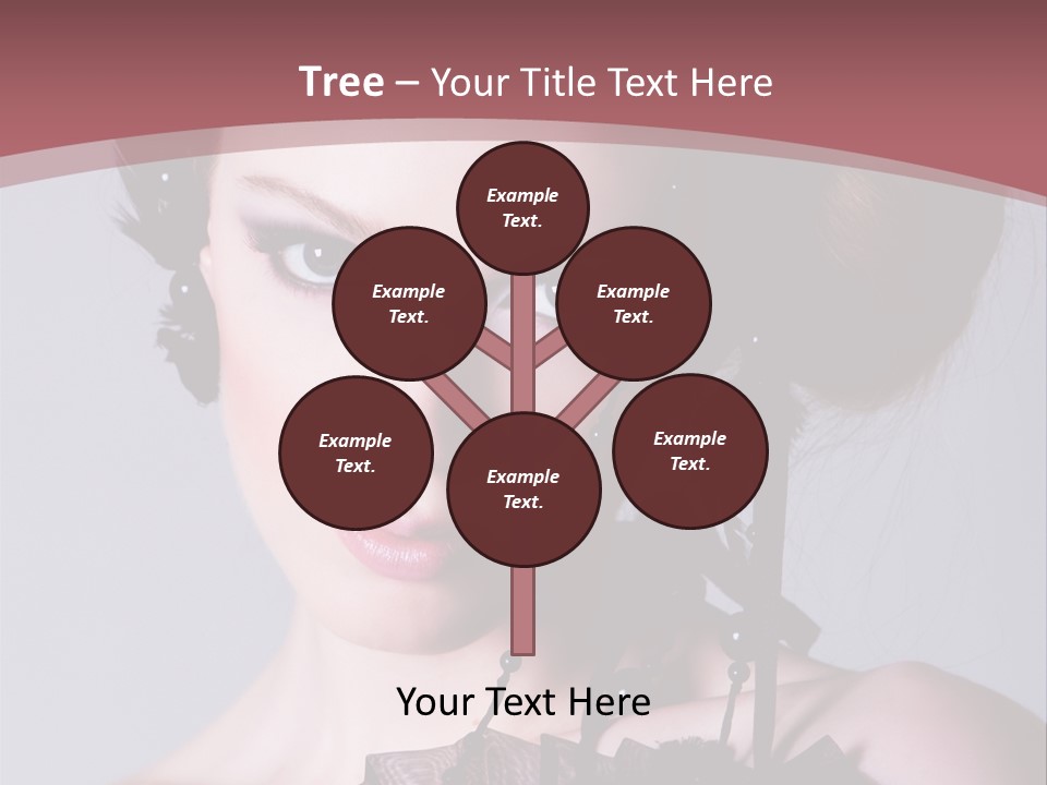 A Woman In A Black Dress With A Bow In Her Hair PowerPoint Template