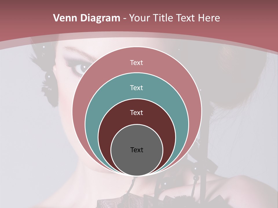 A Woman In A Black Dress With A Bow In Her Hair PowerPoint Template