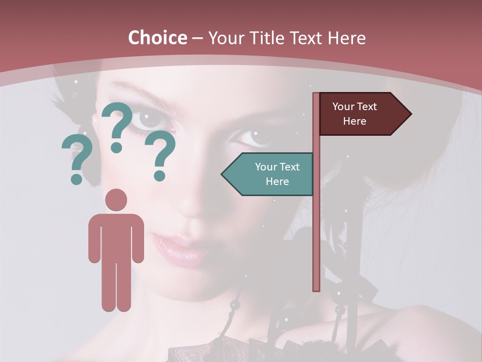 A Woman In A Black Dress With A Bow In Her Hair PowerPoint Template