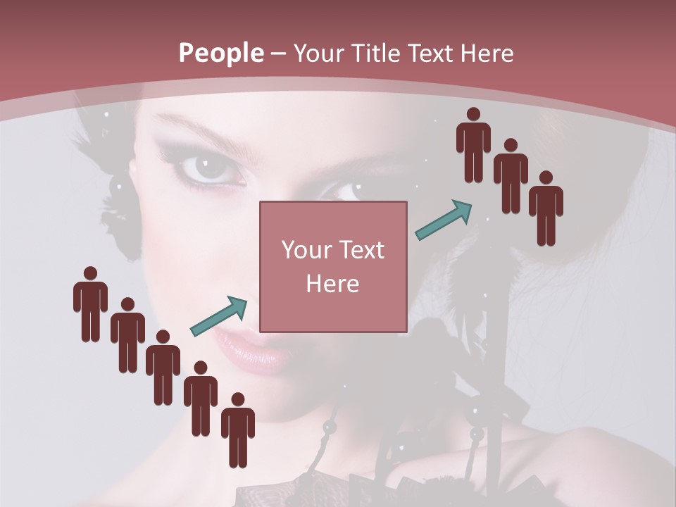 A Woman In A Black Dress With A Bow In Her Hair PowerPoint Template