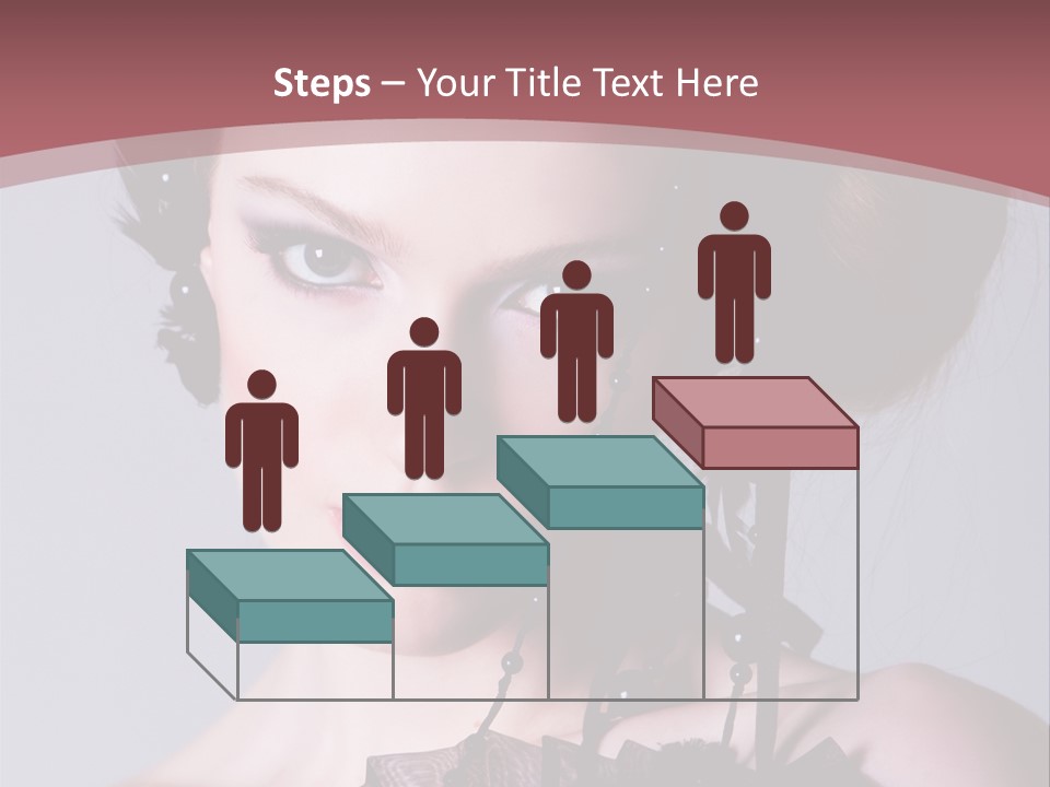 A Woman In A Black Dress With A Bow In Her Hair PowerPoint Template