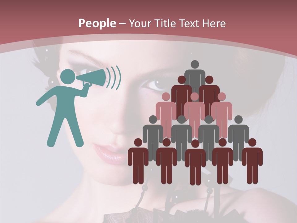 A Woman In A Black Dress With A Bow In Her Hair PowerPoint Template