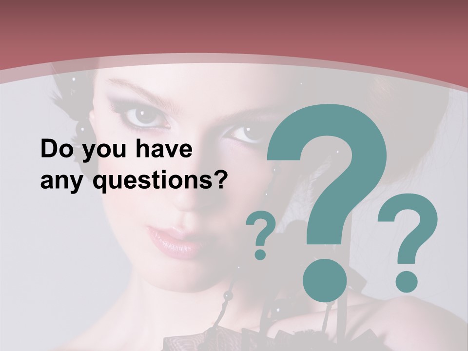 A Woman In A Black Dress With A Bow In Her Hair PowerPoint Template