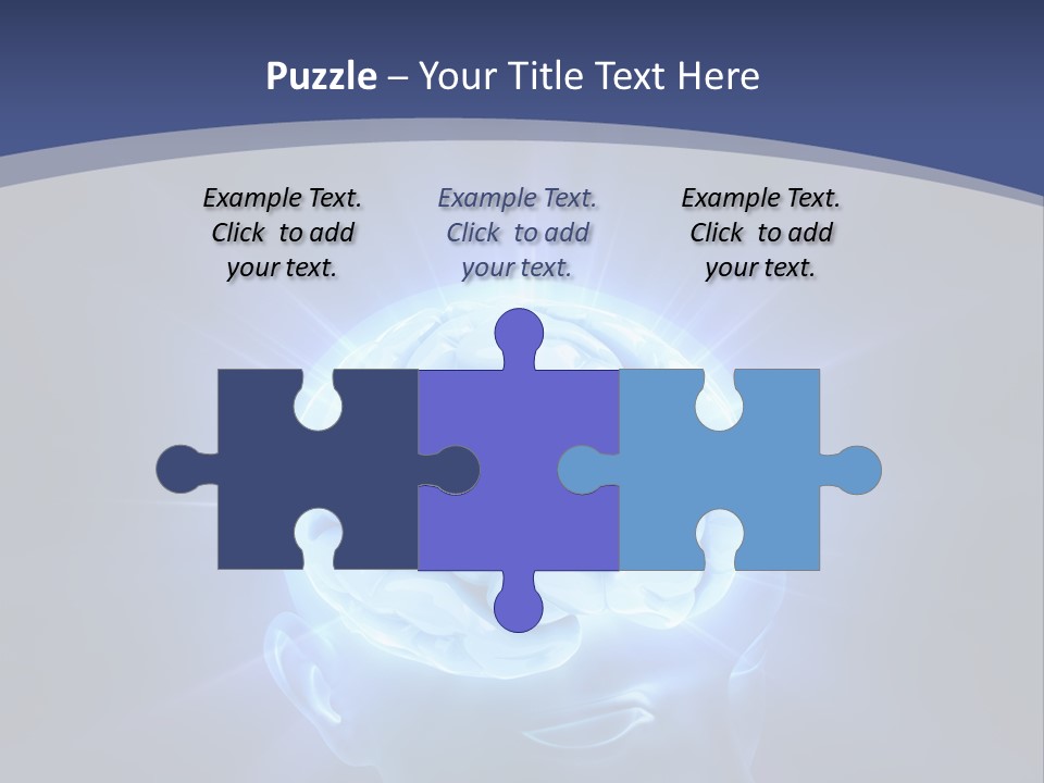 A Human Head With A Glowing Light Coming Out Of It PowerPoint Template