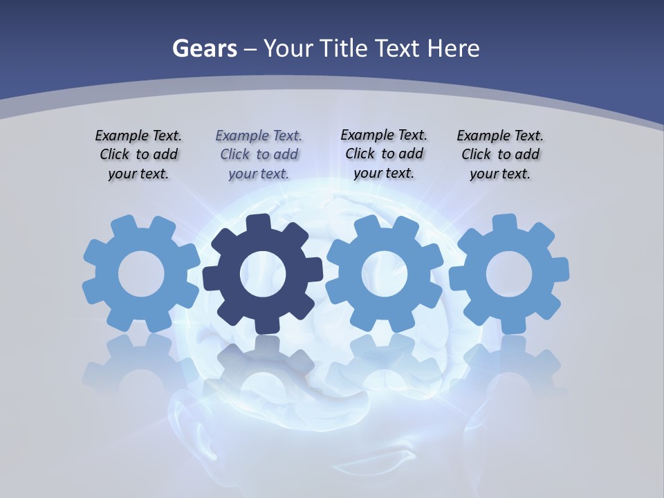 A Human Head With A Glowing Light Coming Out Of It PowerPoint Template