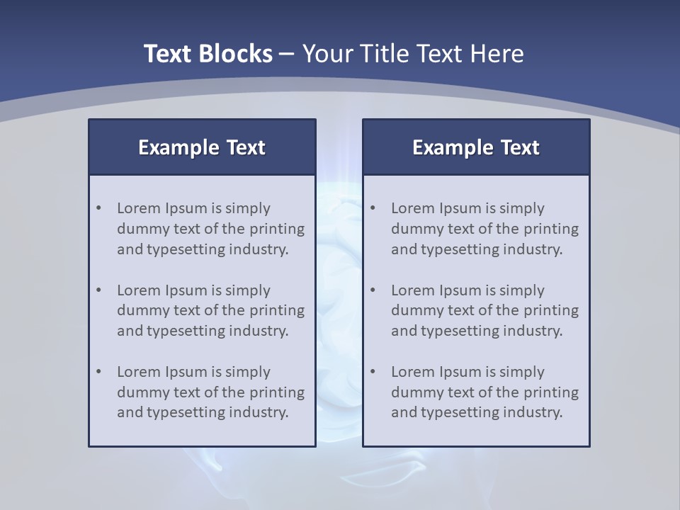 A Human Head With A Glowing Light Coming Out Of It PowerPoint Template