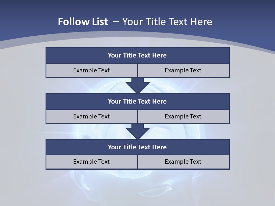 A Human Head With A Glowing Light Coming Out Of It PowerPoint Template