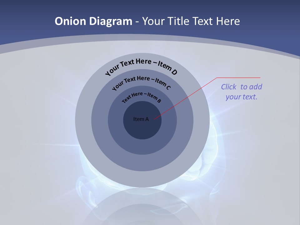 A Human Head With A Glowing Light Coming Out Of It PowerPoint Template
