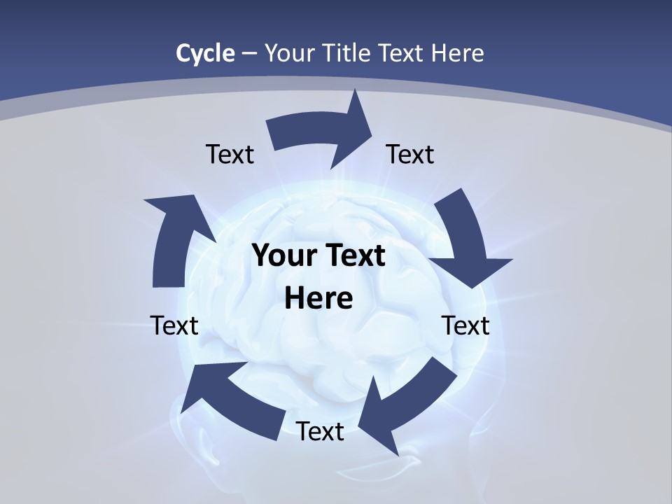 A Human Head With A Glowing Light Coming Out Of It PowerPoint Template
