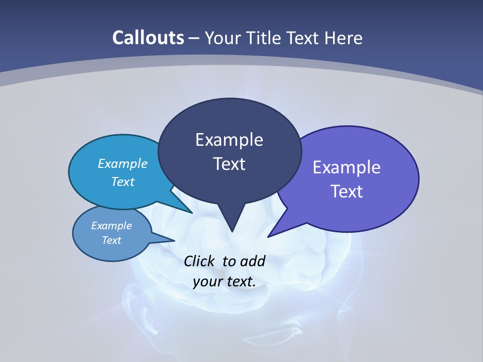 A Human Head With A Glowing Light Coming Out Of It PowerPoint Template