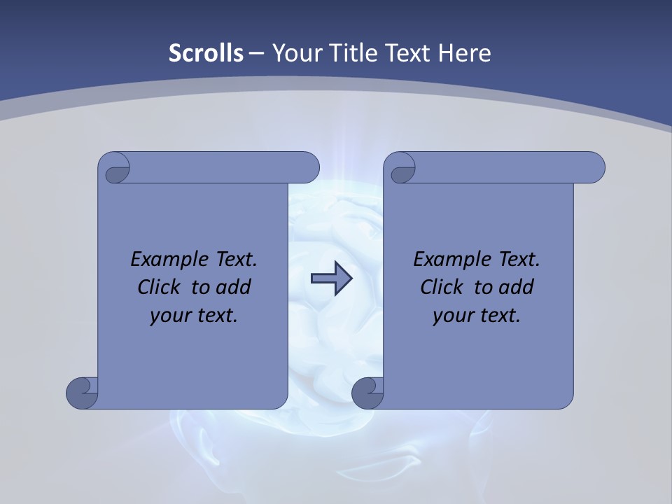 A Human Head With A Glowing Light Coming Out Of It PowerPoint Template