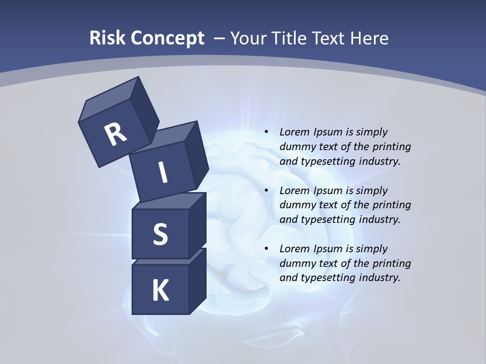 A Human Head With A Glowing Light Coming Out Of It PowerPoint Template