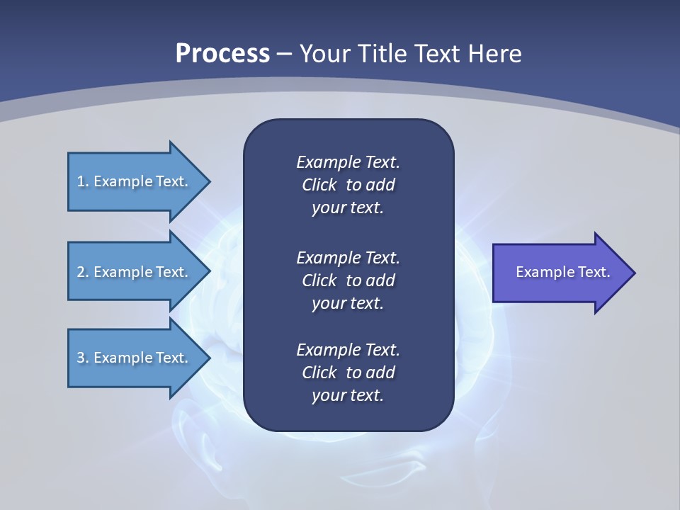A Human Head With A Glowing Light Coming Out Of It PowerPoint Template