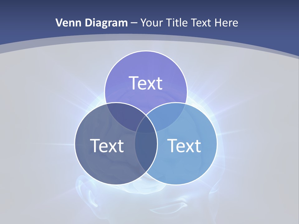 A Human Head With A Glowing Light Coming Out Of It PowerPoint Template