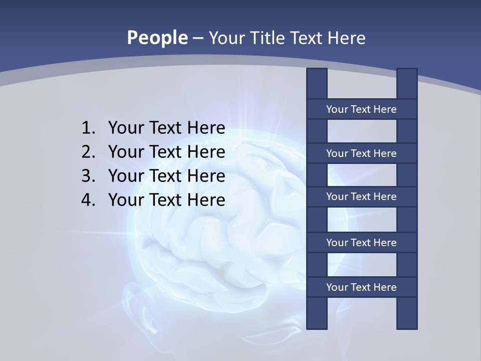 A Human Head With A Glowing Light Coming Out Of It PowerPoint Template