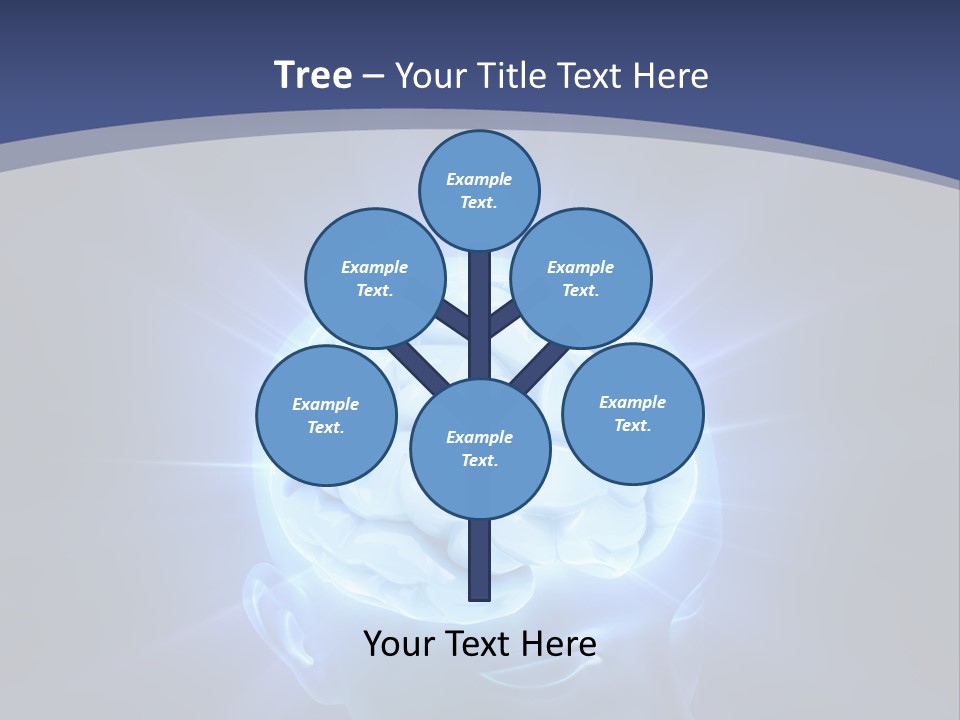 A Human Head With A Glowing Light Coming Out Of It PowerPoint Template