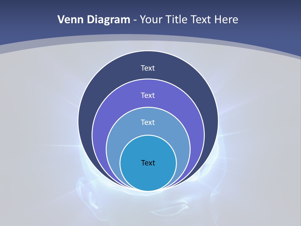 A Human Head With A Glowing Light Coming Out Of It PowerPoint Template