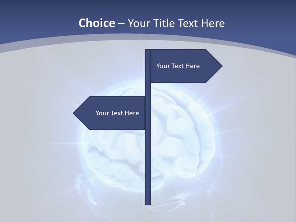 A Human Head With A Glowing Light Coming Out Of It PowerPoint Template