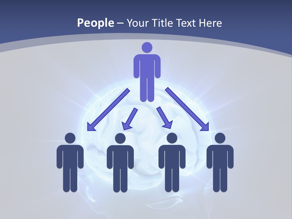 A Human Head With A Glowing Light Coming Out Of It PowerPoint Template