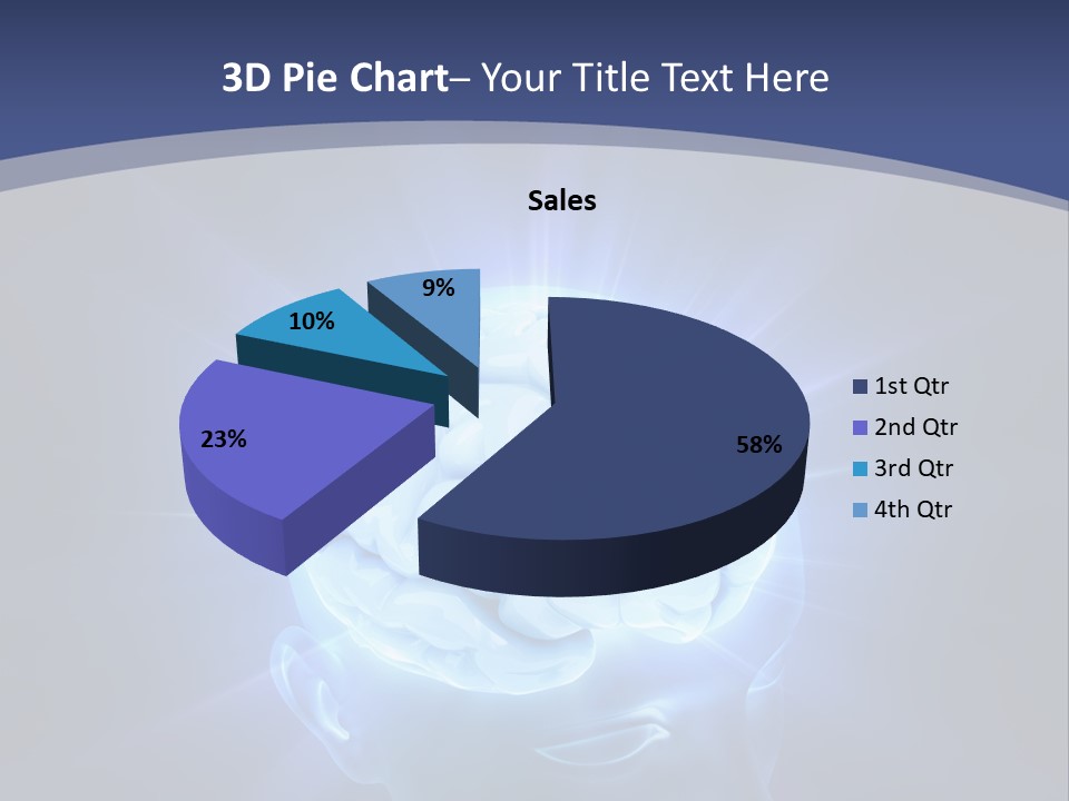 A Human Head With A Glowing Light Coming Out Of It PowerPoint Template