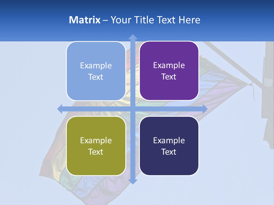 A Rainbow Colored Kite Flying In The Sky PowerPoint Template