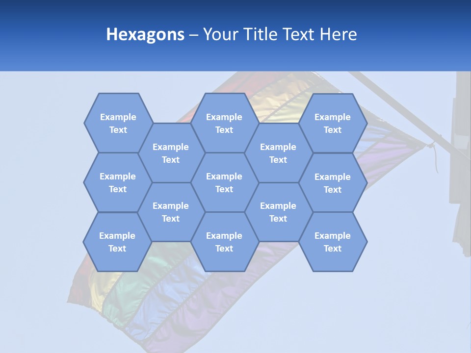 A Rainbow Colored Kite Flying In The Sky PowerPoint Template