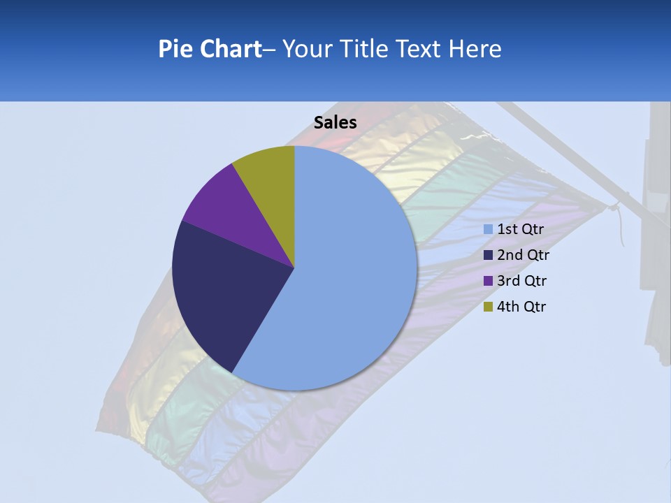A Rainbow Colored Kite Flying In The Sky PowerPoint Template