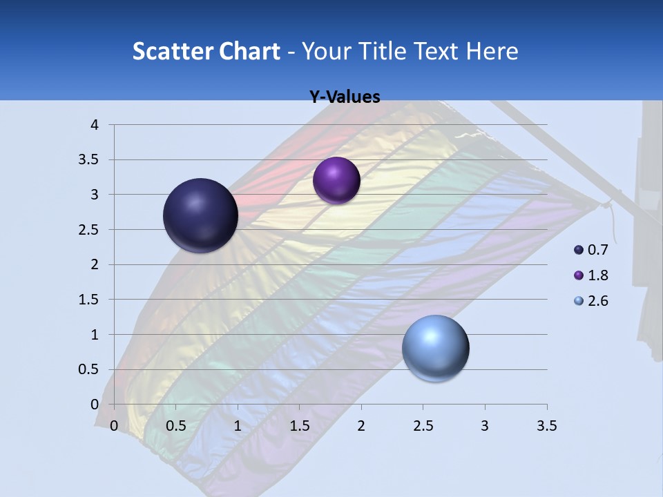 A Rainbow Colored Kite Flying In The Sky PowerPoint Template