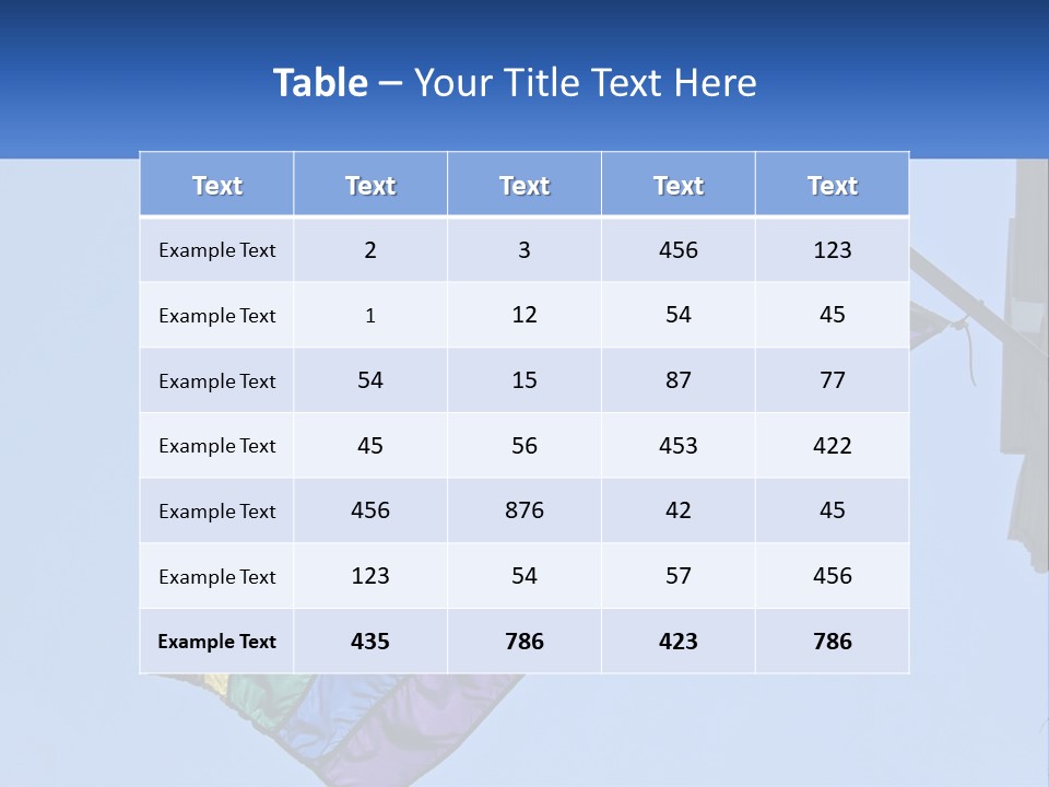 A Rainbow Colored Kite Flying In The Sky PowerPoint Template