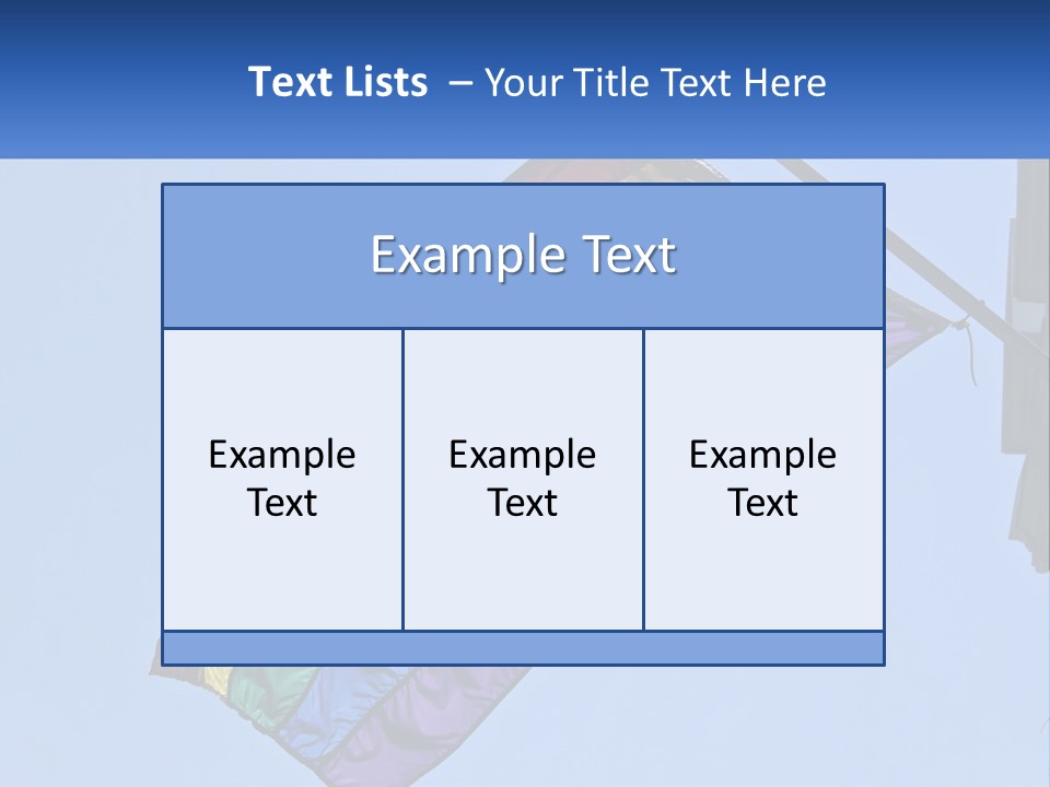 A Rainbow Colored Kite Flying In The Sky PowerPoint Template