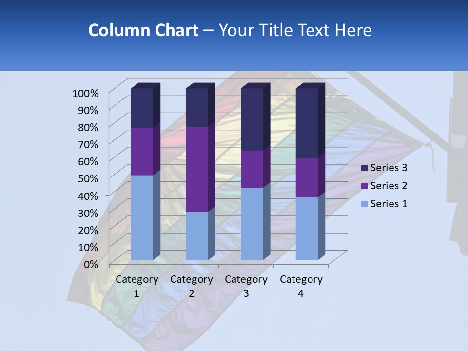A Rainbow Colored Kite Flying In The Sky PowerPoint Template