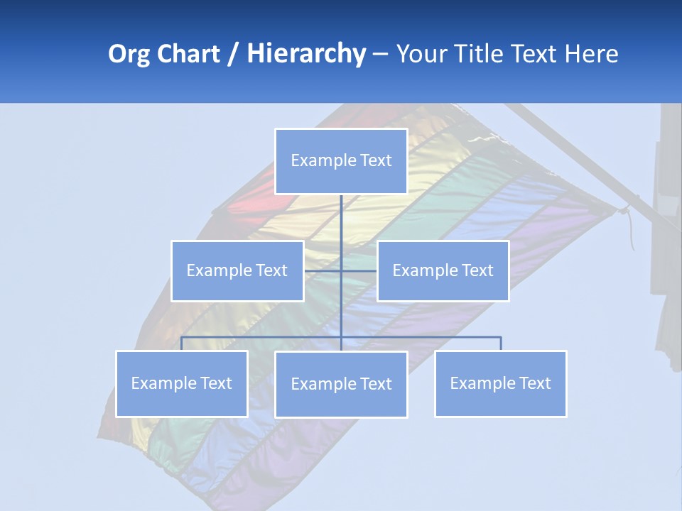 A Rainbow Colored Kite Flying In The Sky PowerPoint Template