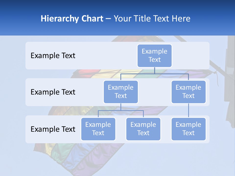 A Rainbow Colored Kite Flying In The Sky PowerPoint Template