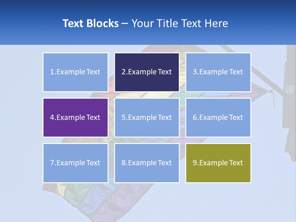 A Rainbow Colored Kite Flying In The Sky PowerPoint Template