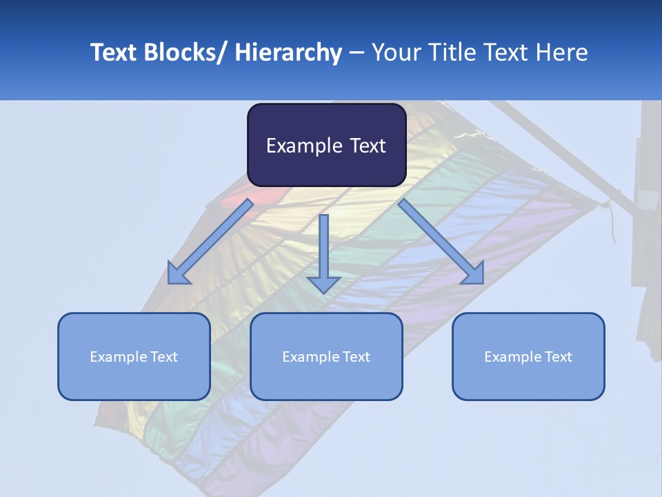 A Rainbow Colored Kite Flying In The Sky PowerPoint Template