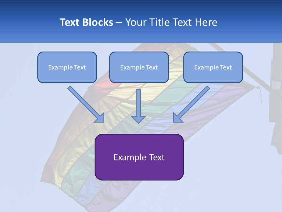 A Rainbow Colored Kite Flying In The Sky PowerPoint Template