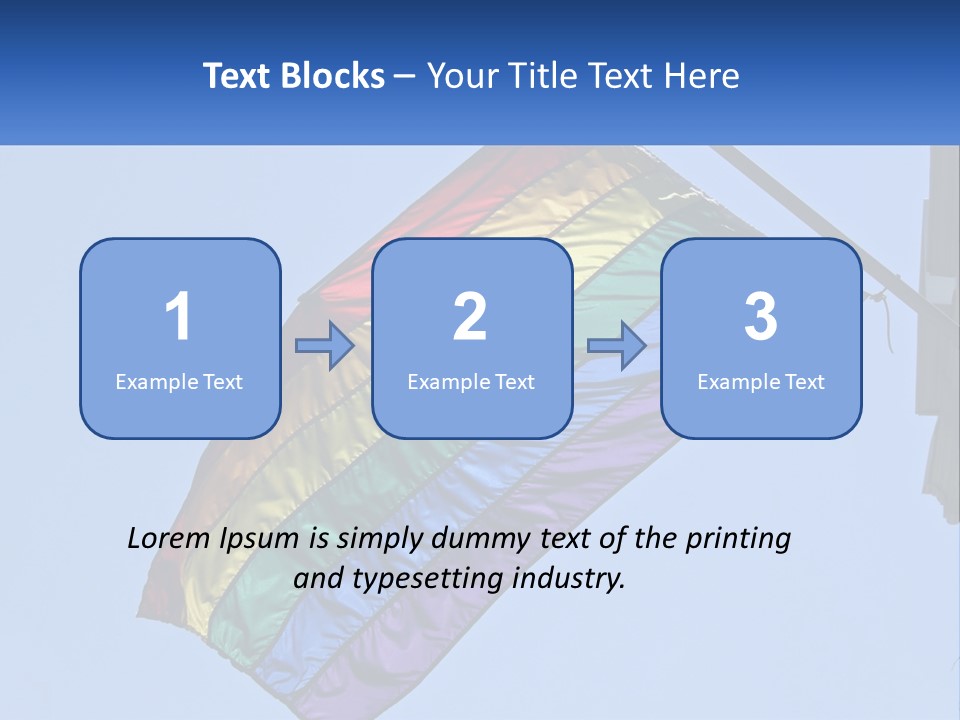 A Rainbow Colored Kite Flying In The Sky PowerPoint Template
