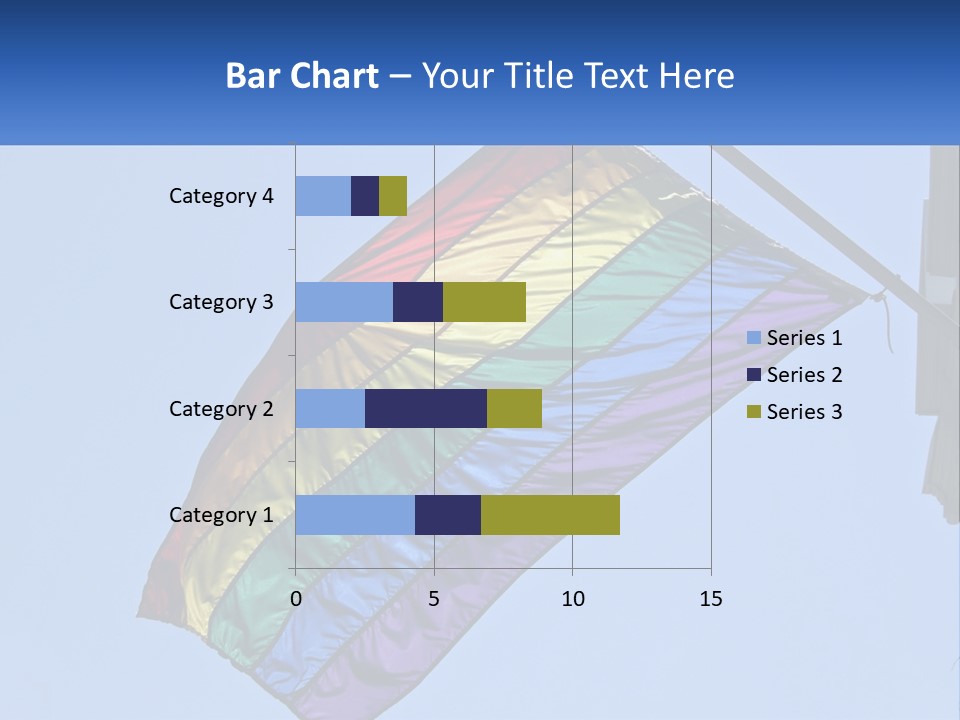A Rainbow Colored Kite Flying In The Sky PowerPoint Template