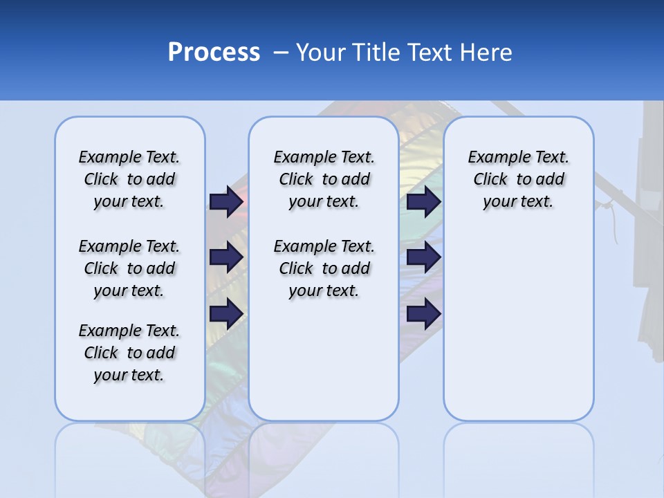 A Rainbow Colored Kite Flying In The Sky PowerPoint Template
