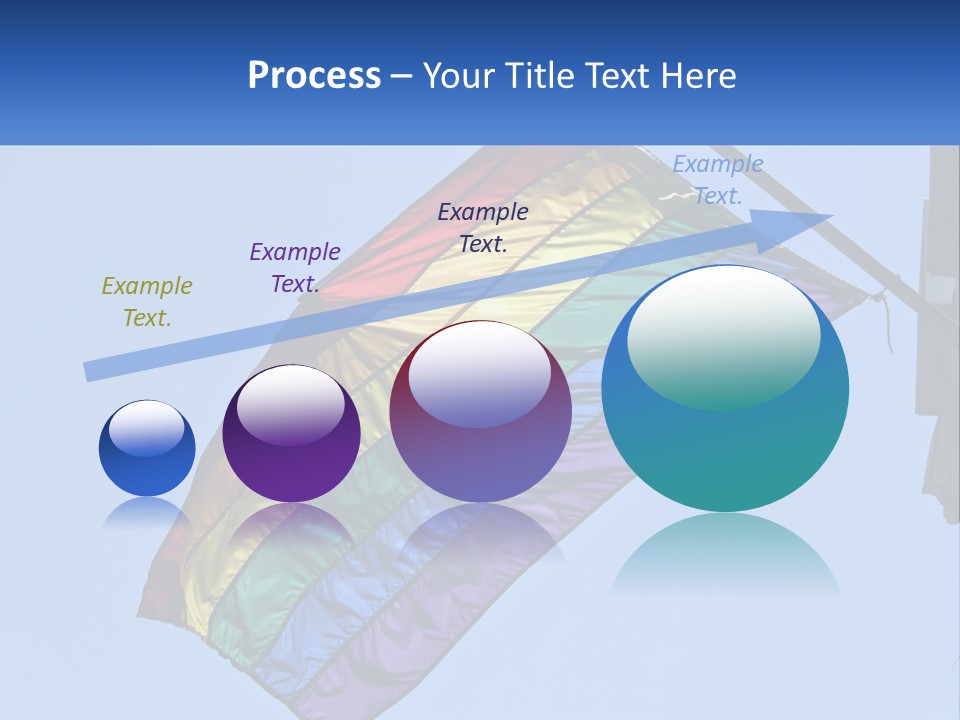 A Rainbow Colored Kite Flying In The Sky PowerPoint Template