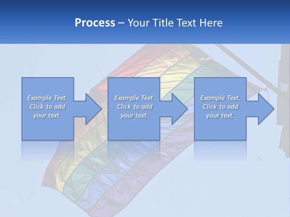 A Rainbow Colored Kite Flying In The Sky PowerPoint Template