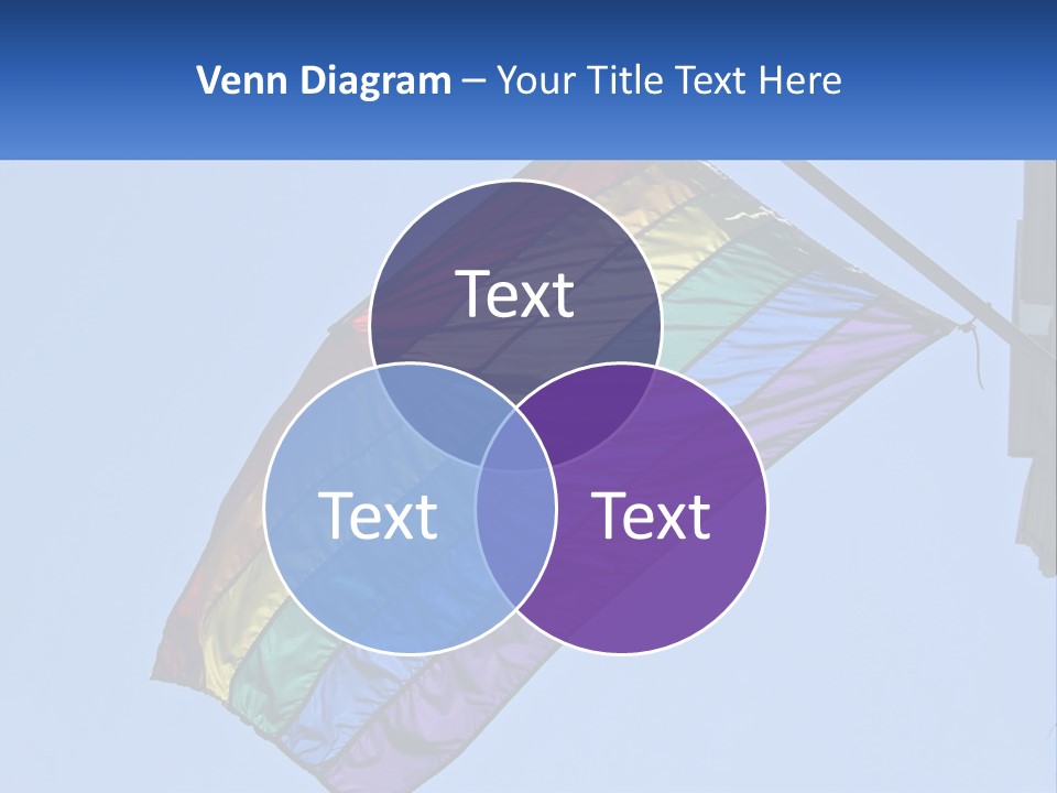 A Rainbow Colored Kite Flying In The Sky PowerPoint Template