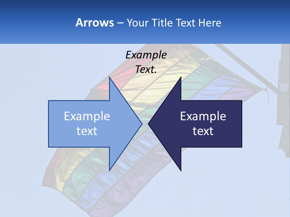 A Rainbow Colored Kite Flying In The Sky PowerPoint Template